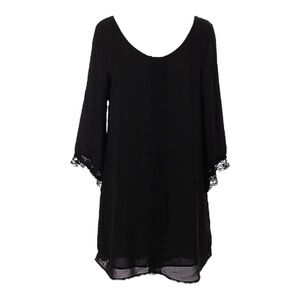 ASTR Black Dress with Embroidered Sleeves​​​​